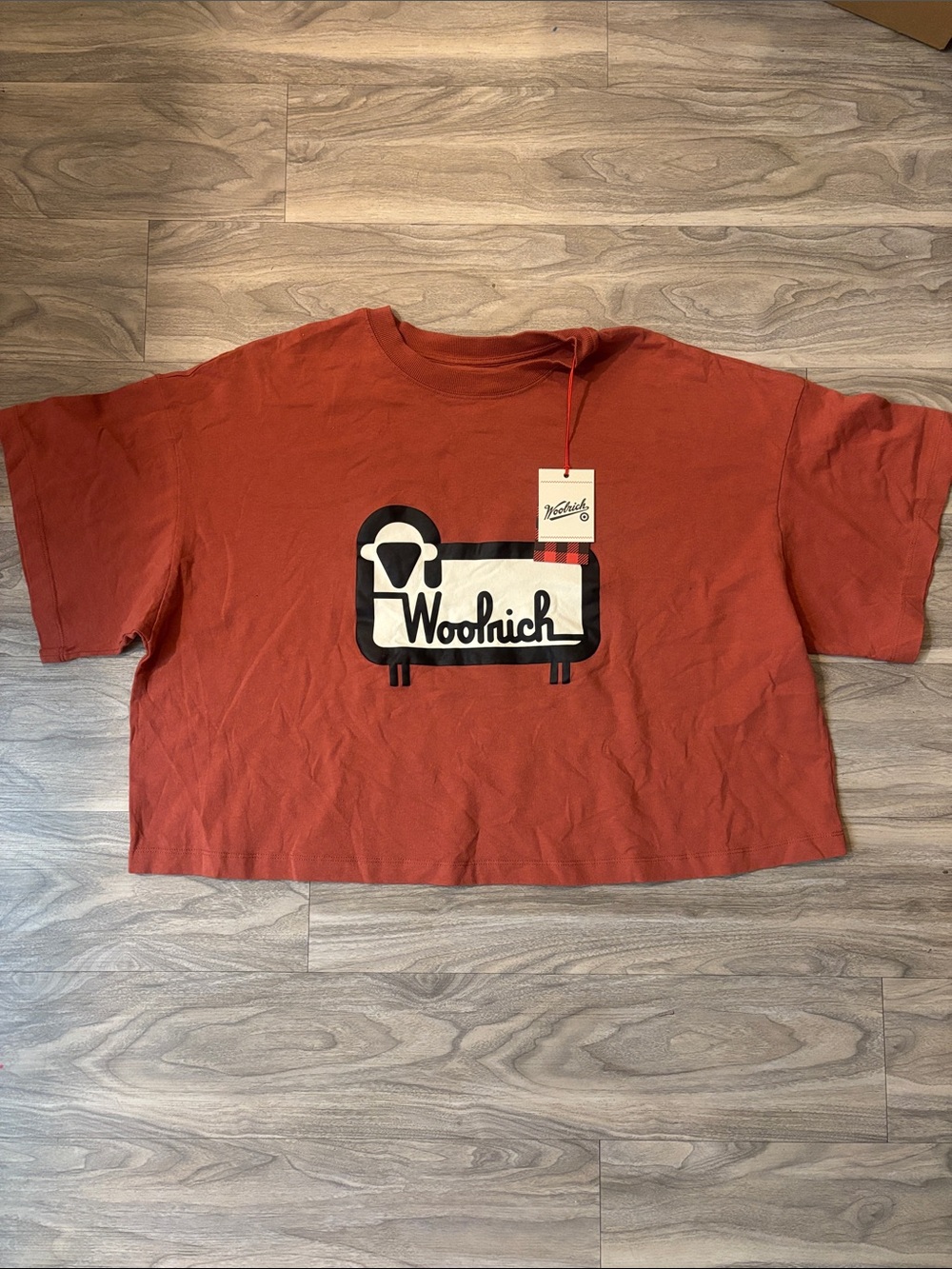 Woolrich Rust Red Graphic Sheep Tee